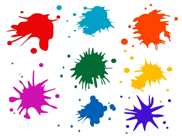 Colorful splash set — Stock Vector