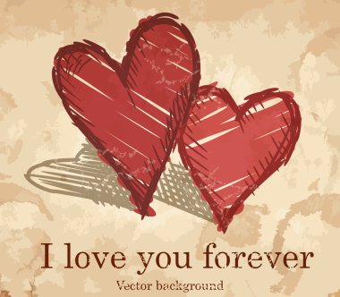 Grunge heart background. clipart