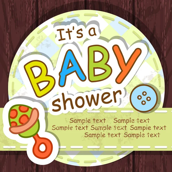 Cute baby shower design. — Stockvector