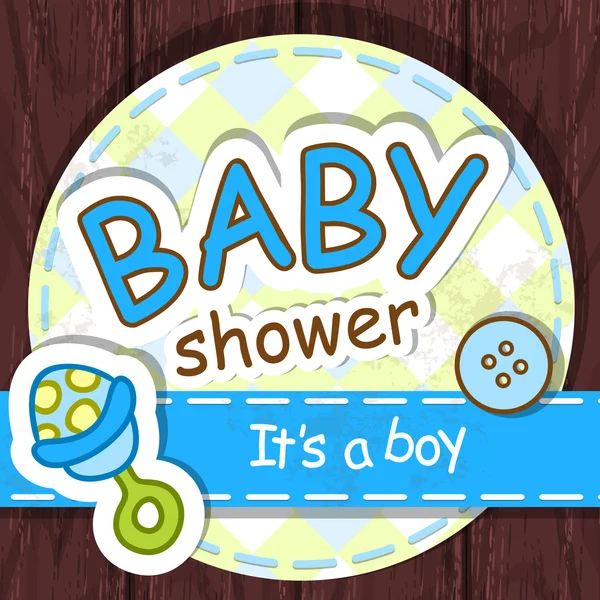Söt baby dusch design. — Stock vektor