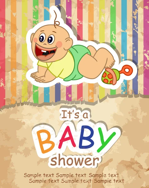 婴儿淋浴. — 图库矢量图片