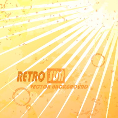 Beautiful summer retro sunburst. clipart