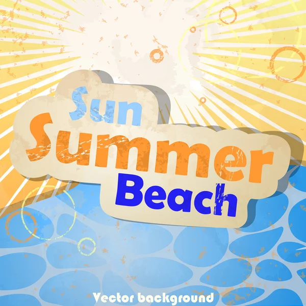 Sea, sun and beach. — Stock Vector