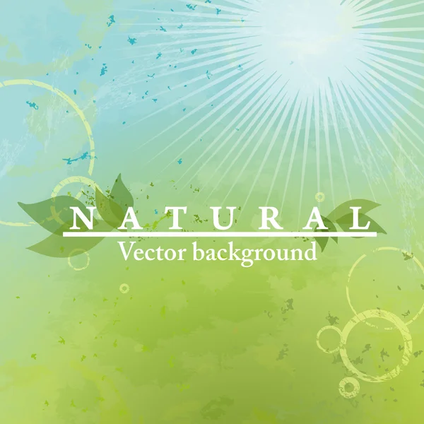 Fresh green leaves on natural background. — Stock Vector