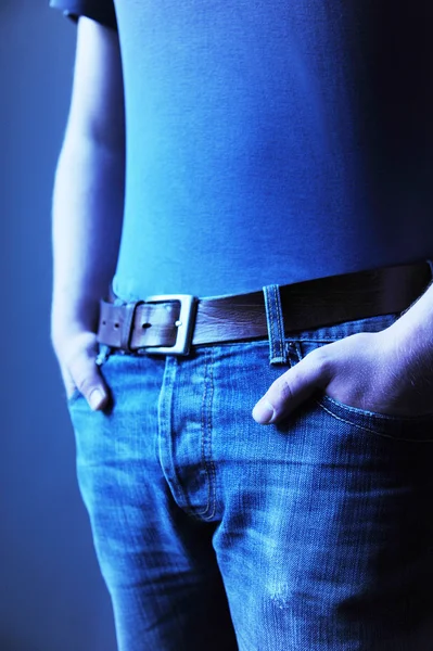 Man with jeans — Stock Photo, Image