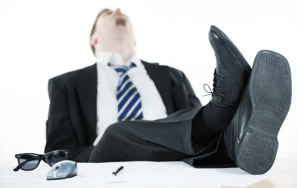 Wyczerpany biznesmen — Zdjęcie stockowe
