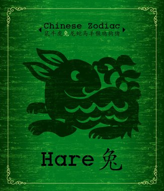 Vector Chinese Zodiac-year of the rabbit clipart