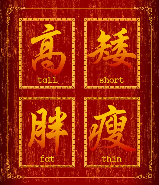 Vector símbolo de carácter chino sobre el tipo de cuerpo — Archivo Imágenes Vectoriales