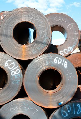 Rolls of steel sheet clipart