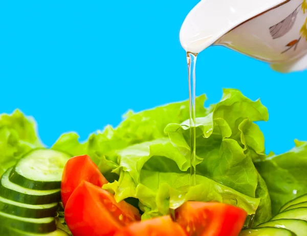 stock image Filling salad oil