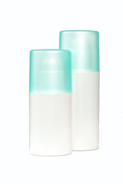 Plastic bottles with cosmetics clipart