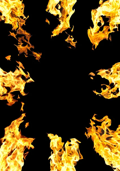 Umrahmte Flammen — Stockfoto