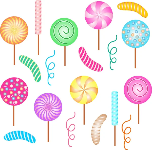 Seamless wallpaper with candy — Stock Vector
