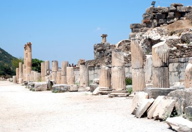 Pillars at Ephesus, Izmir, Turkey, Middle East clipart