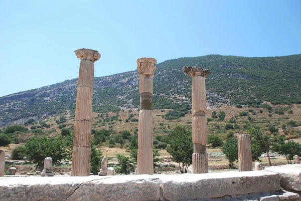 エフェソス、イズミル、トルコ、中東での柱 — ストック写真