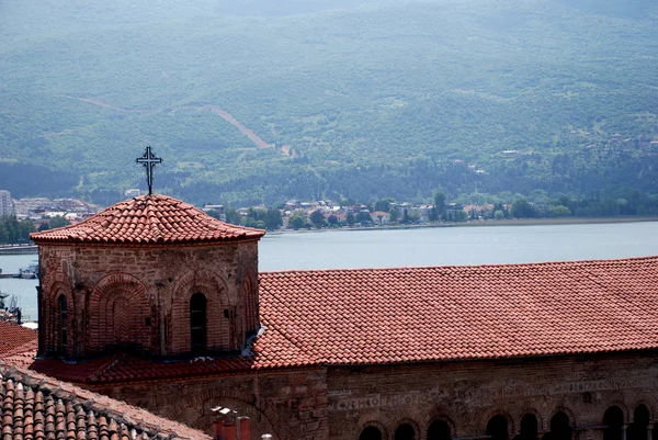Kerk van St. sofia, ohrid, ohrid lake, Macedonië — Stockfoto