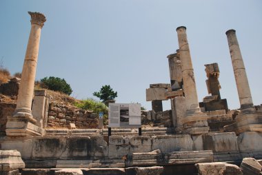 Pillars at Ephesus, Izmir, Turkey, Middle East clipart