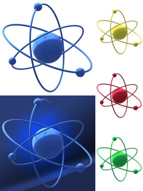 bir atomun yapısı gösterimi