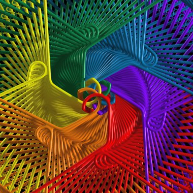 kaleidascope renkleri ile Giyim Askıları