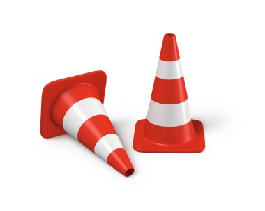 Two Traffic Cones clipart