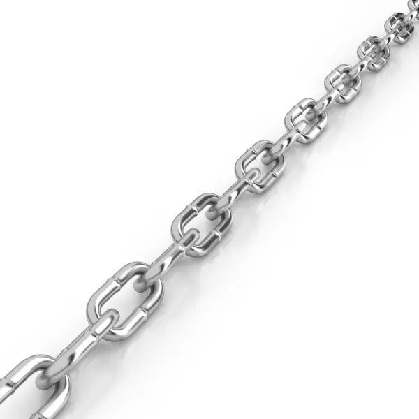 Links of a chain on a white background — Stock Photo, Image