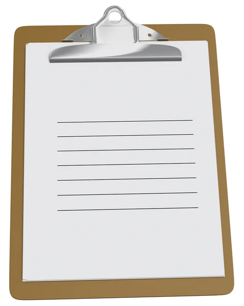Clipboard with lines only — Stock Photo, Image