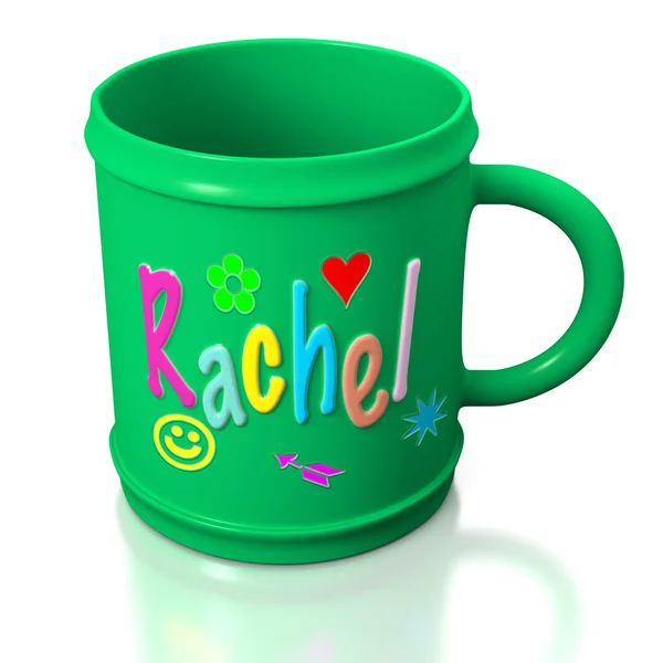 stock image Green personalized plastic mug