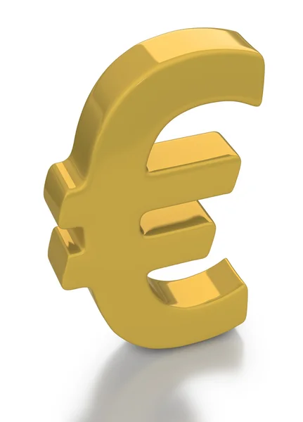 ゴールド ユーロ通貨アイコン — ストック写真