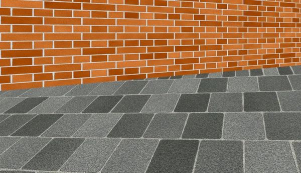 stock image Brickwall sidewalk