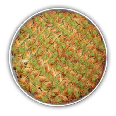 A Tray of Baklava - Including clipping path. clipart