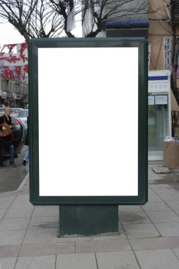 Blank One Vertical Poster Billboard - Including clipping path ar clipart
