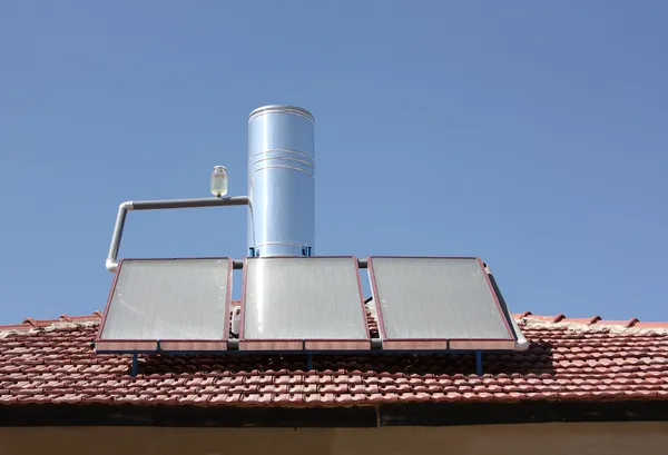 Solar water heating panel — Stock Photo, Image