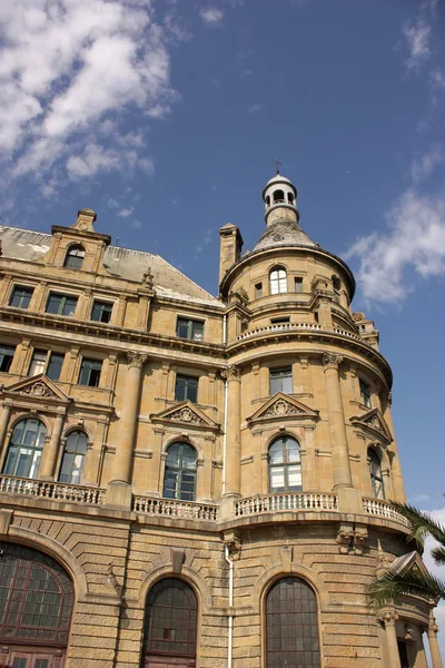 stock image Details of Haydarpasa central station building.