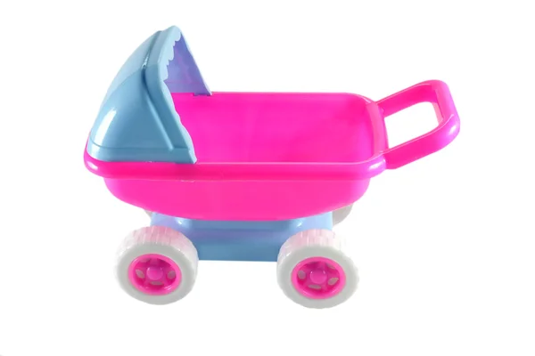 Plastik oyuncak bebek arabası — Stok fotoğraf