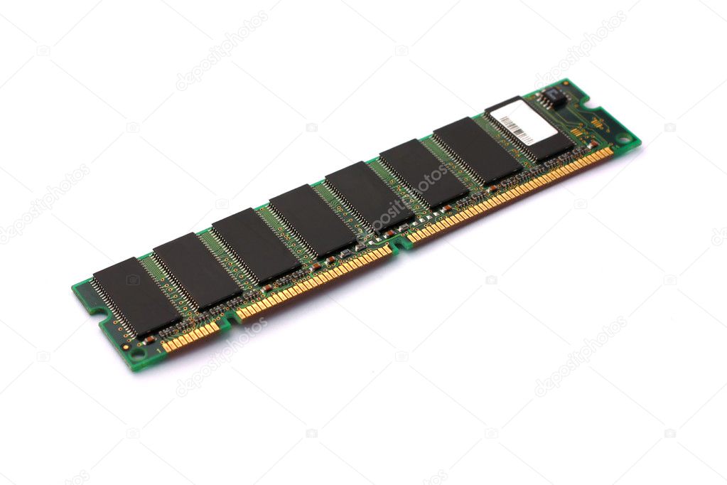 Computer ram isolated on white background
