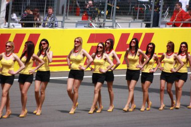 ISTANBUL, TURKEY - MAY 8: Formula 1 GP Grid Girls before race at clipart