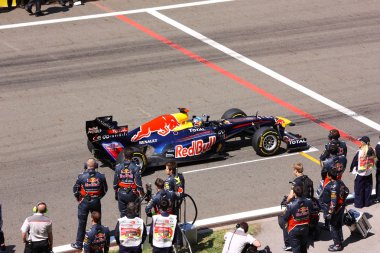 Yarıştan önce Formula 1 gp, red bull takımı