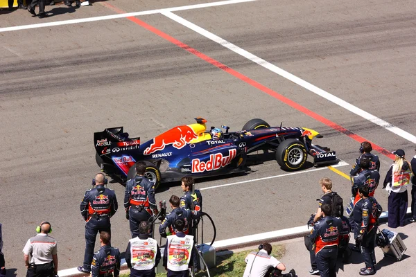 Fórmula 1 GP, Red Bull Team antes da corrida — Fotografia de Stock
