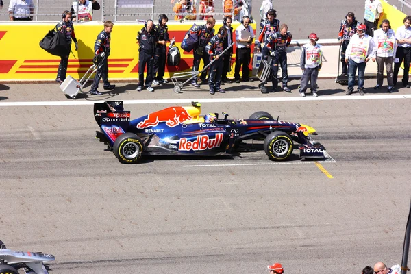 СТАМБУЛ, ТУРЦИЯ - Восьмая гонка Formula 1 GP, пилот Red Bull Марк Алан. — стоковое фото