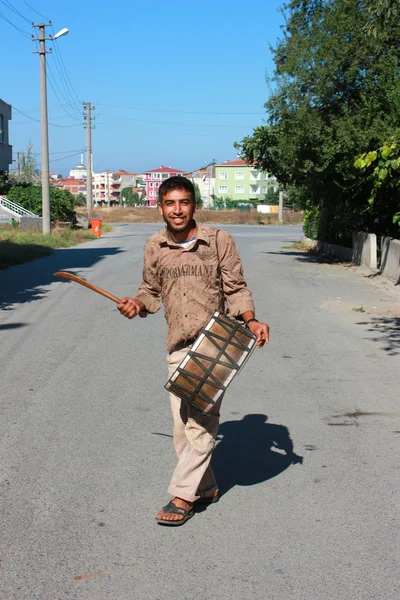 Unidentified Ramadan Drummer play — Stock Photo, Image