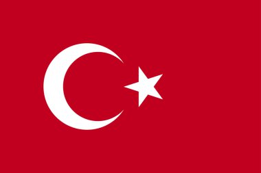 Vector Turkish flag clipart