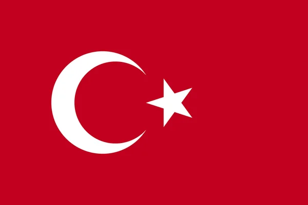 Vector Bandera turca — Vector de stock