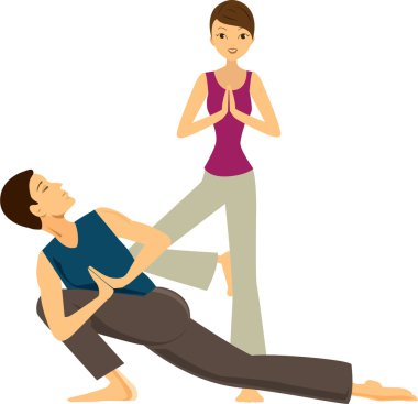 Yoga posture clipart