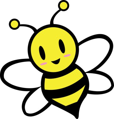 Cute Bee Showing clipart