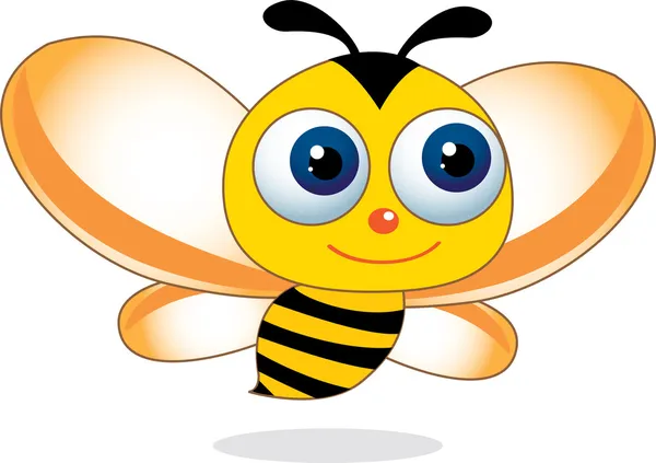 Cute Bee Showing - Stok Vektor