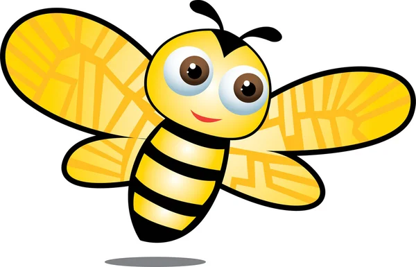 Cute Bee Showing - Stok Vektor