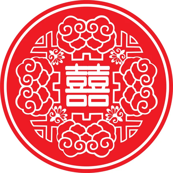 Oriental weding icon — Stock Vector