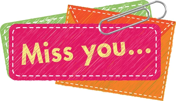 Miss You — Stock Vector