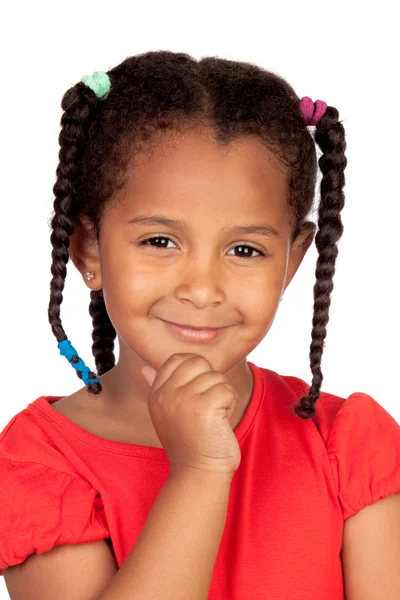 Dalgın Afrikalı küçük kız — Stok fotoğraf