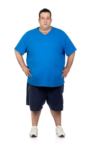 Sério homem gordo — Fotografia de Stock